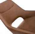 Ace Swivel Dining Chair - Set of 2 - Tan Faux Leather