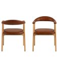 Addi Dining Armchair - Set of 2 - Brandy Faux Leather