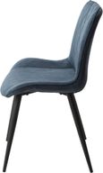 2 x Aspen Diamond Stitch Blue Fabric Dining Chair