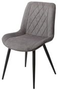 2 x Aspen Diamond Stitch Grey Fabric Dining Chair