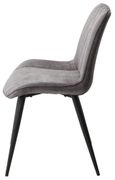 2 x Aspen Diamond Stitch Grey Fabric Dining Chair
