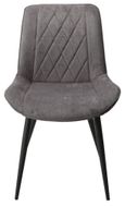 2 x Aspen Diamond Stitch Grey Fabric Dining Chair