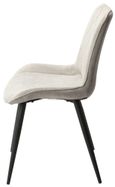 2 x Aspen Diamond Stitch Light Grey Fabric Dining Chair