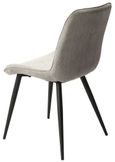 2 x Aspen Diamond Stitch Light Grey Fabric Dining Chair