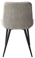 2 x Aspen Diamond Stitch Light Grey Fabric Dining Chair