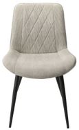 2 x Aspen Diamond Stitch Light Grey Fabric Dining Chair