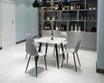 2 x Aspen Light Grey Plastic Duo Dining Chair with Black Metal Legs