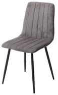 2 x Aspen Straight Stitch Grey Fabric Dining Chair