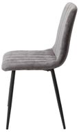 2 x Aspen Straight Stitch Grey Fabric Dining Chair