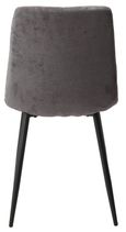 2 x Aspen Straight Stitch Grey Fabric Dining Chair