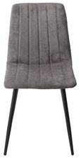 2 x Aspen Straight Stitch Grey Fabric Dining Chair