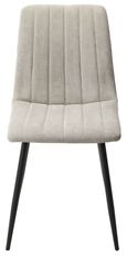 2 x Aspen Straight Stitch Light Grey Fabric Dining Chair