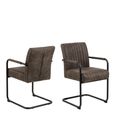 2 x Adele Grey Fabric Dining Chair