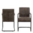 2 x Adele Grey Fabric Dining Chair