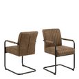 2 x Adele Light Brown Fabric Dining Chair