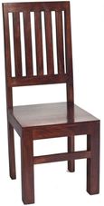 2 x Ajmer Dark Mango Wood Slatted Back Dining Chair