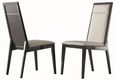 Versilia Dining Chair - Set of 2 - Black Faux Leather