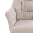 2 x Alonso Cream Fabric Swivel Dining Armchair