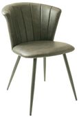 2 x Amalfi Grey Vintage Leather Dining Chair