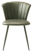 2 x Amalfi Grey Vintage Leather Dining Chair
