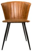 2 x Amalfi Tan Vintage Leather Dining Chair