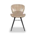Amory Dining Chair - Set of 2 - Beige Leather
