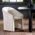 Anthea Tub Dining Chair - Set of 2 - Cream Fabric