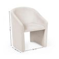 Anthea Tub Dining Chair - Set of 2 - Cream Fabric