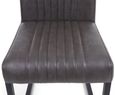2 x Archer Grey Leather Cantilever Dining Chair