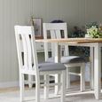2 x Arden Grey Painted Slatted Back Dining Chair