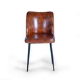 Arroyo Dining Chair - Brown Leather - Set of 2