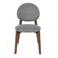 Artemis Dining Chair - Set of 2 - Grey and Walnut