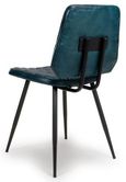 Austin Dining Chair - Set of 2 - Blue Real Leather