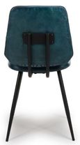 Austin Dining Chair - Set of 2 - Blue Real Leather
