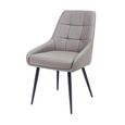 2 x Ava Taupe Faux Leather Dining Chair