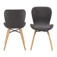 Batilda Dining Chair - Set of 2 - Anthracite Boucle Fabric