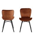 2 x Batilda Copper Fabric Swivel Dining Chair