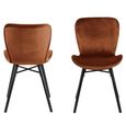 Batilda Dining Chair - Set of 2 - Copper Velvet Fabric