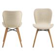 Batilda Dining Chair - Set of 2 - Cream Boucle Fabric