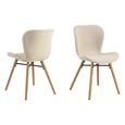 Batilda Dining Chair - Set of 2 - Cream Boucle Fabric