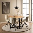 Batilda Swivel Dining Chair - Set of 2 - Cream Boucle Fabric