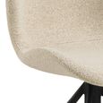 2 x Batilda Cream Fabric Swivel Dining Chair