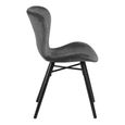 2 x Batilda Dark Grey Fabric Swivel Dining Chair