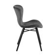 Batilda Dining Chair - Set of 2 - Dark Grey Velvet Fabric