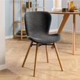 2 x Batilda Grey Fabric Dining Chair with Oak Legs