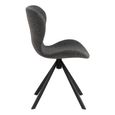 2 x Batilda Grey Fabric Swivel Dining Chair