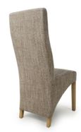 2 x Baxter Wave Back Tweed Oatmeal Dining Chair