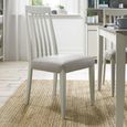 Bergen Dining Chairs - Set of 2 - Slatted Back - Grey Bonded Leather