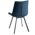 Fontana Dining Chairs - Set of 2 - Blue Velvet - Black Legs