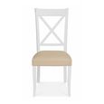 Hampstead Dining Chairs - Set of 2 - Ivory Bonded Leather - X Back